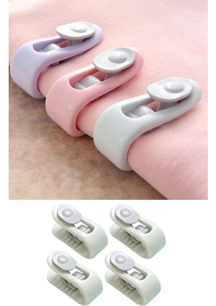 4 Adet Mandallı Yorgan Battaniye Sabitleme Klipsi Yorganınız Sabit Dursun Aleti Nevresim Tutucu