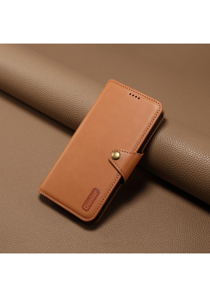 Google Pixel 8 Sığır Derisi Dokulu Deri Standlı Telefon Kapağı (Yurt Dışından)