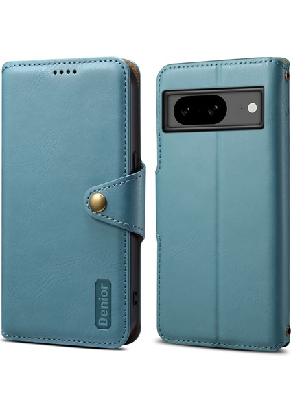 Google Pixel 8 Sığır Derisi Dokulu Deri Standlı Telefon Kapağı (Yurt Dışından)
