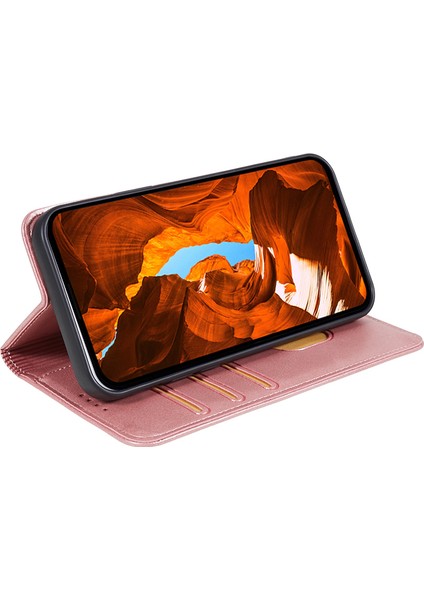 Google Pixel 8 Pro Kabuk Manyetik Buzağı Dokusu Telefon Cüzdan Kapağı Pu Deri Kılıf (Yurt Dışından)