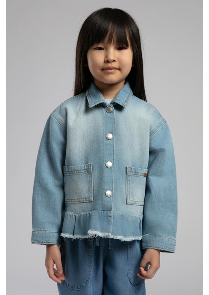 Tiara Kız Çocuk Jean Ceket Denim