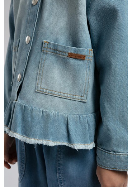 Tiara Kız Çocuk Jean Ceket Denim