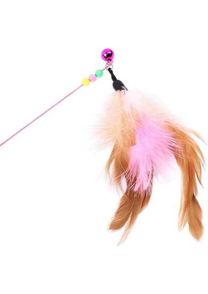 2 Adet Kedi Oyun Oltası 90 cm Renkli Tüylü Kedi Oyuncağı