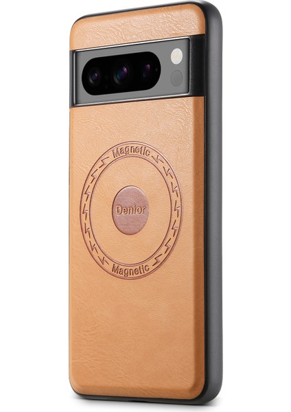 Google Pixel 8 Pro Manyetik Telefon Kılıfı Pu Deri+Pc+Tpu Kapak (Yurt Dışından)