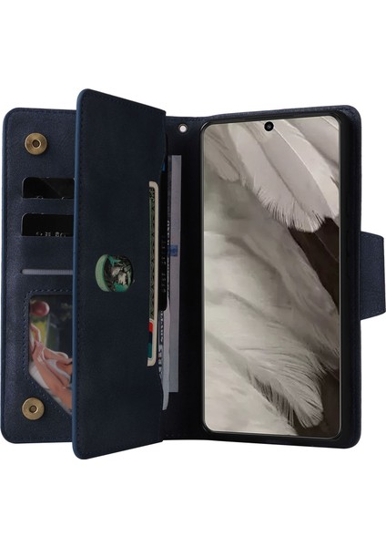 Google Pixel 8 Standlı Cep Telefonu Kapak Cüzdan Pu Deri Telefon Kılıfı (Yurt Dışından)