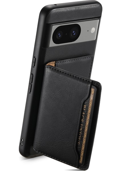 Google Pixel 8 Cüzdan Telefon Kılıfı Manyetik Kart Tutucu Kickstand Kapak (Yurt Dışından)
