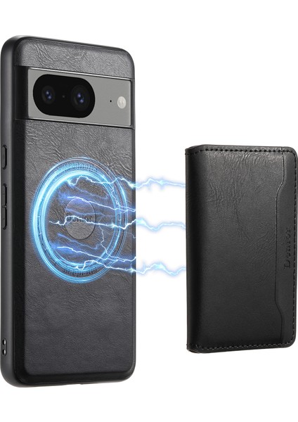 Google Pixel 8 Cüzdan Telefon Kılıfı Manyetik Kart Tutucu Kickstand Kapak (Yurt Dışından)