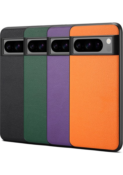Google Pixel 8 Pro Düşme Önleyici Pc+Tpu+Pu Deri Buzağı Dokusu Telefon Koruyucu (Yurt Dışından)