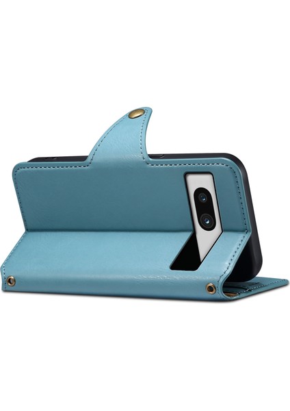 Google Pixel 7A Darbeye Dayanıklı Sığır Derisi Doku Standlı Telefon Kapağı (Yurt Dışından) modelleri