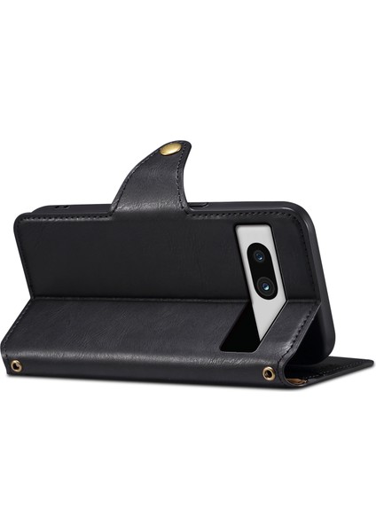 Google Pixel 7A Darbeye Dayanıklı Sığır Derisi Doku Standlı Telefon Kapağı (Yurt Dışından) modelleri