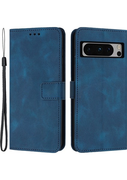 Google Pixel 8 Pro Pu Deri Katlanır Stand Skin-Touch Cüzdan Telefon Kapağı (Yurt Dışından)