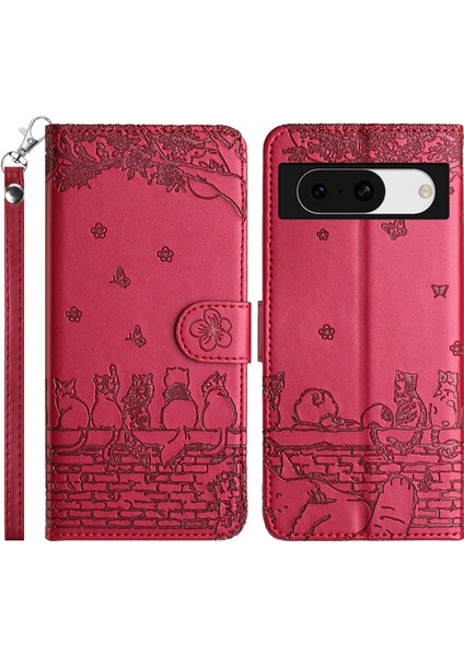 Google Pixel 8A Cüzdan Kılıf Pu Deri Duvar Telefonu Kapağı (Yurt Dışından)