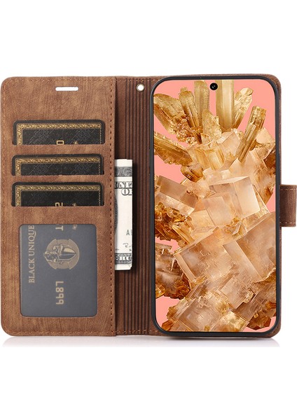 Google Pixel 8 Pro Flip Deri Kılıf Orkide Cüzdan Telefon Kapağı (Yurt Dışından)