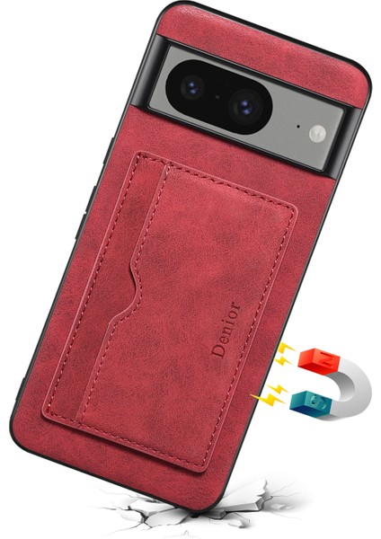 Google Pixel 8 Retro Deri+Tpu+Pc Kart Tutucu Telefon Kapağı (Yurt Dışından)