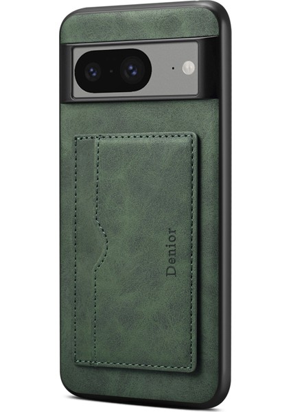 Google Pixel 8 Retro Deri+Tpu+Pc Kart Tutucu Telefon Kapağı (Yurt Dışından)