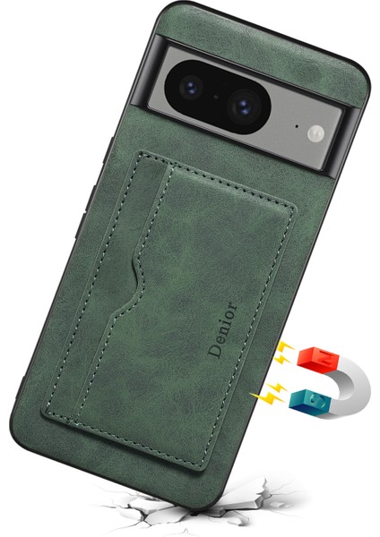 Google Pixel 8 Retro Deri+Tpu+Pc Kart Tutucu Telefon Kapağı (Yurt Dışından)