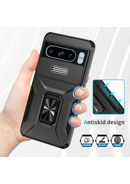 Google Pixel 8 Pro Telefon Kılıfı Kickstand Koruyucu Kapak (Yurt Dışından)