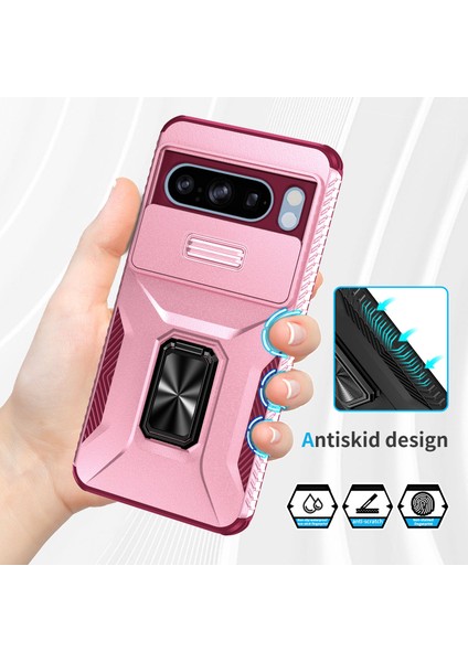 Google Pixel 8 Pro Telefon Kılıfı Kickstand Koruyucu Kapak (Yurt Dışından)