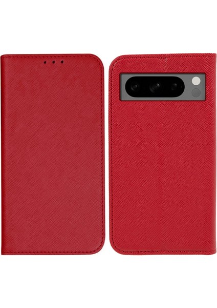 Google Pixel 8 Pro Pu Deri Cüzdan Desteği Standı Manyetik Düşmeye Dayanıklı Kapak (Yurt Dışından)