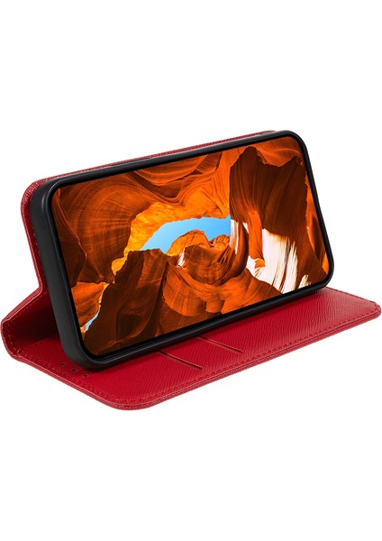 Google Pixel 8 Pro Pu Deri Cüzdan Desteği Standı Manyetik Düşmeye Dayanıklı Kapak (Yurt Dışından)
