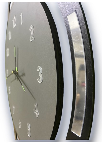 Fosfor Detaylı Ahşap Duvar Saati, Duvar Saati, Phosphor Wall Clock,fosforlu Saat, Wall Clock,