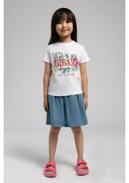 Dreams Kız Çocuk T-Shirt Beyaz