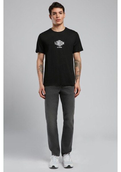 Lev Erkek O Yaka T-Shirt Siyah