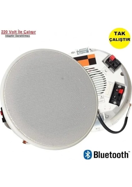 Alçıpan Tavan Hoparlör Bluetooth Özellikli 220 Volt Ile Çalışır