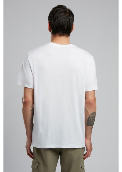 Gavino Erkek O Yaka T-Shirt Beyaz modelleri