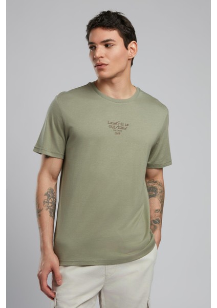 Paola Erkek O Yaka T-Shirt Vizon