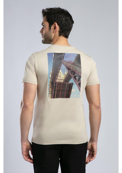 Rinaldo Erkek O Yaka T-Shirt Bej fırsatları