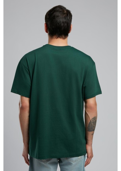 Andrea Erkek O Yaka T-Shirt Zümrüt modelleri