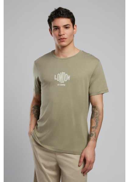 Lev Erkek O Yaka T-Shirt Haki fiyatları