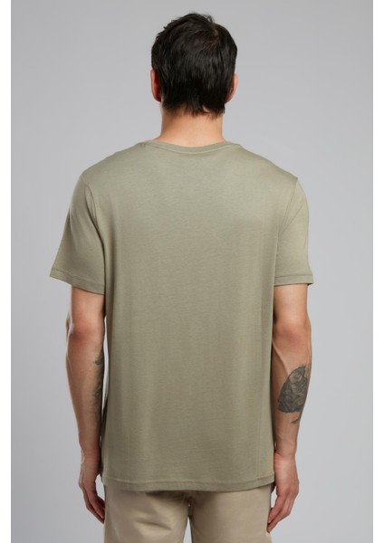 Lev Erkek O Yaka T-Shirt Haki modelleri