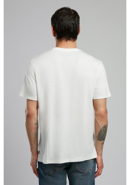 Capela Erkek O Yaka T-Shirt Ekru