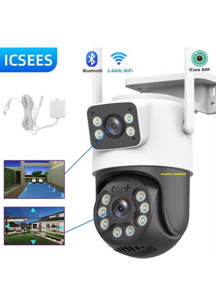 Wifi Speed Çift Kamera (2mp+2mp) Uzaktan Izleme ve Hareket Ettirme -Kayıt Etme-Gece Görüş-Ses-Hareket Algılama