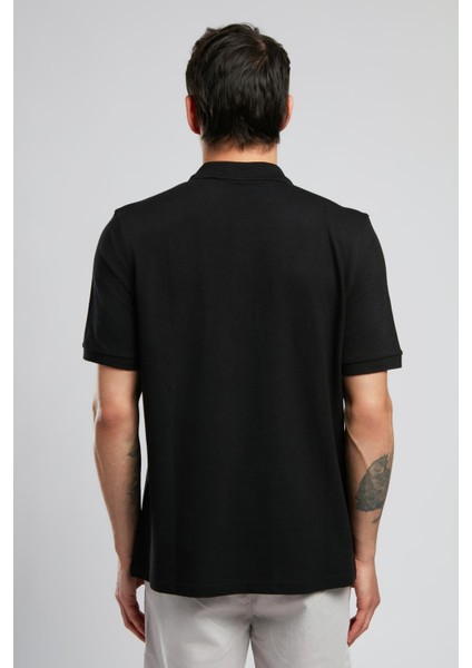 Twins Erkek Polo Yaka T-Shirt Siyah modelleri