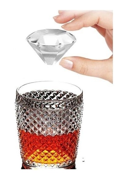 2 Adet 18 Bölmeli Elmas Şekil Buz Kalıbı Kapaklı Pratik Buzluk Kristal Şekil Buz Kalıbı