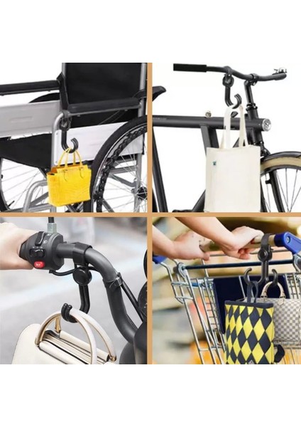 2 Adet Bebek Arabası, Motor, Bisiklet Eşya Taşıma Aparatı Plastik Kanca indirimleri
