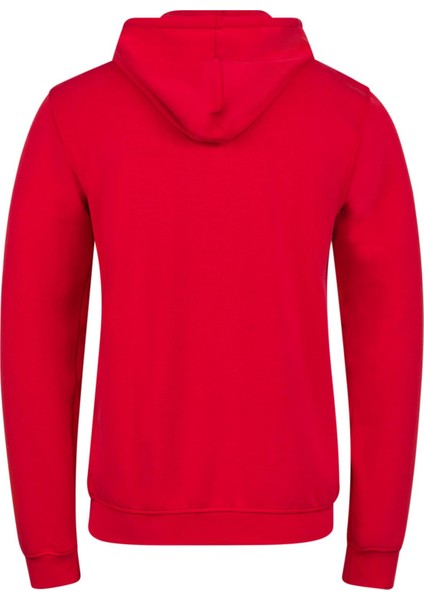 Orgeen Kapşonlu Tam Fermuarlı Sweatshirt Kırmızı