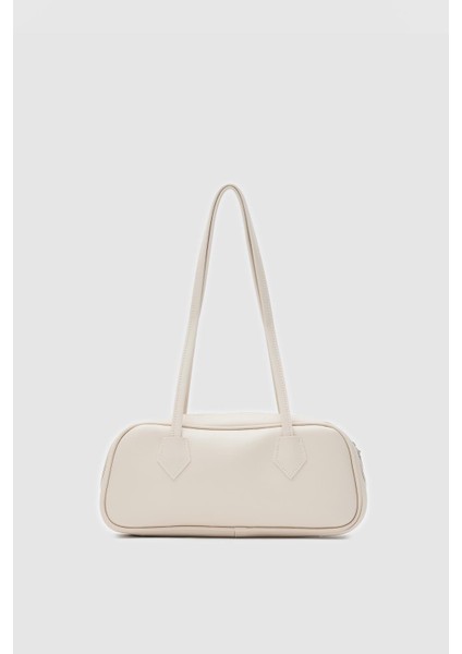 Boheme Krem Vintage Baget Çanta