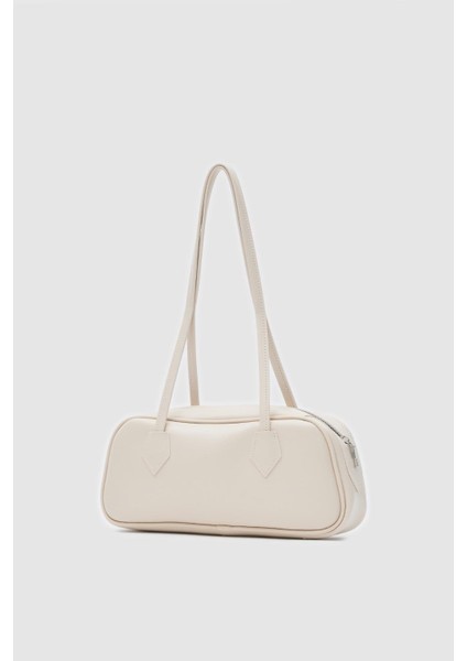 Boheme Krem Vintage Baget Çanta