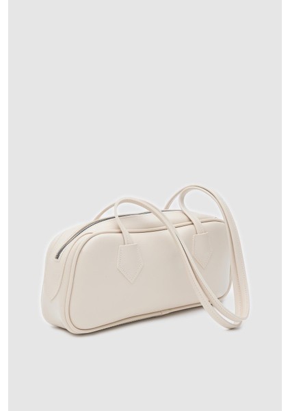 Boheme Krem Vintage Baget Çanta