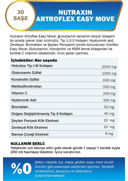 Artroflex Easy Move 30 Saşe 2 Adet