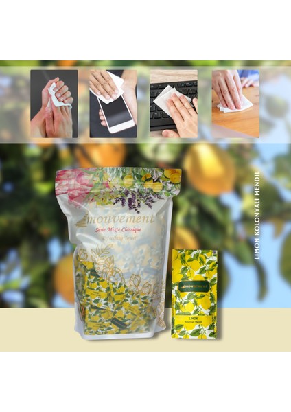 Limon Kokulu 160'LI Kolonyalı Mendil: Canlandırıcı Temizlik