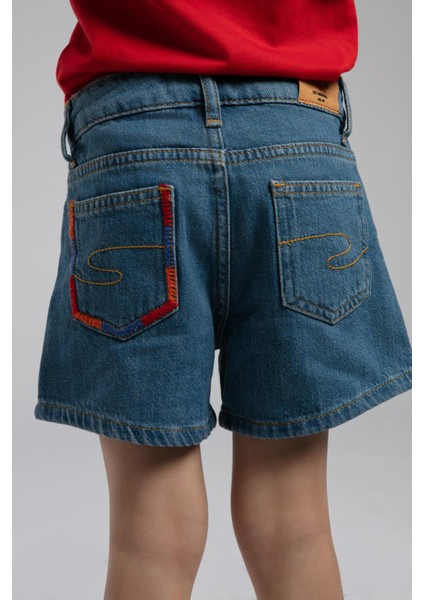 Wells Kız Çocuk Jean Şort Denim