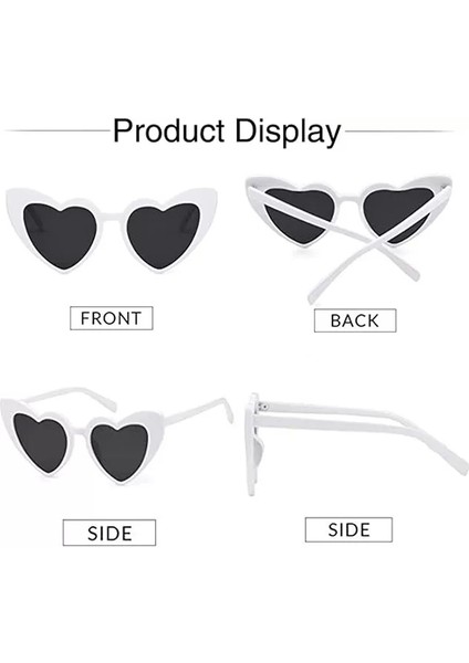 Beyaz Renk Kalp Şekilli Parti Gözlüğü 15 x 5 cm modelleri