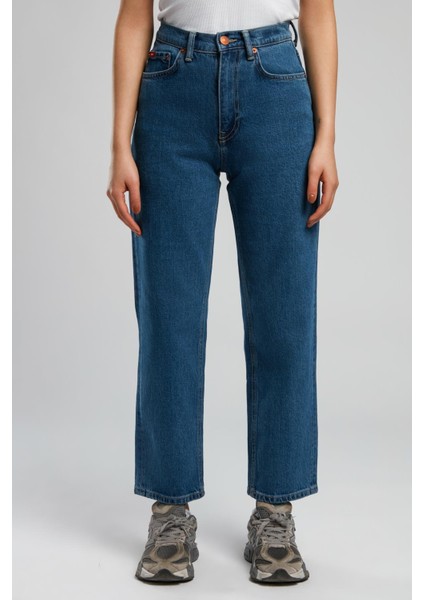 Clara Kadın Jean Pantolon Posey Blue Mid