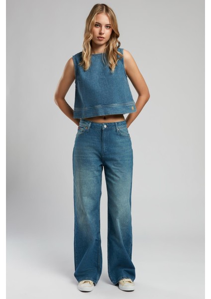 Pearl Kadın Jean Pantolon Rastaban Blue Light