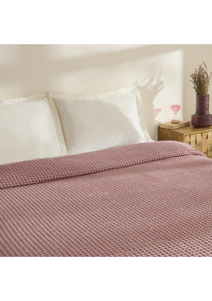 Mady %100 Cotton Waffle Çift Kişilik Tek Pike Pembe fırsatları
